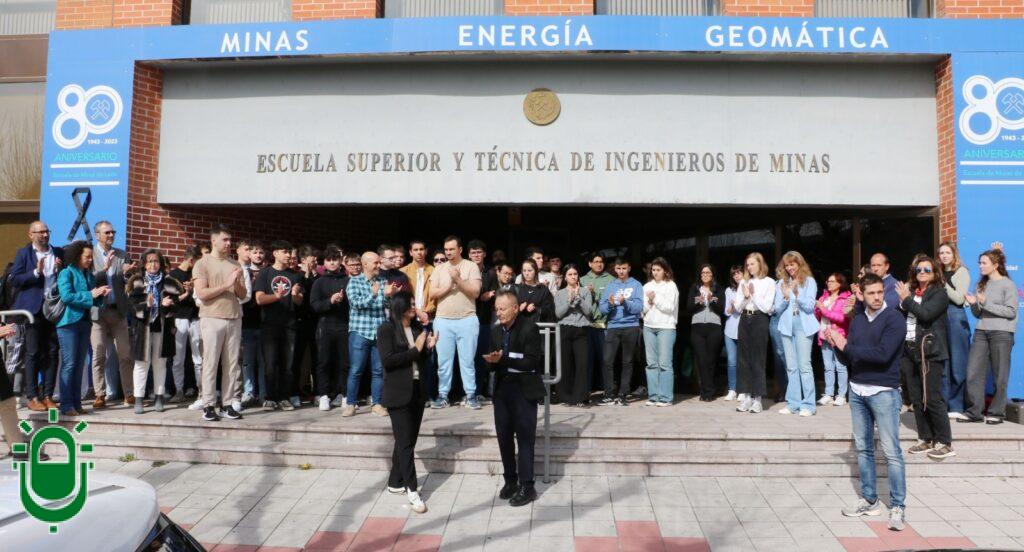 Minuto de silencio minero en Escuela de Minas de León. 1 abril 2025
