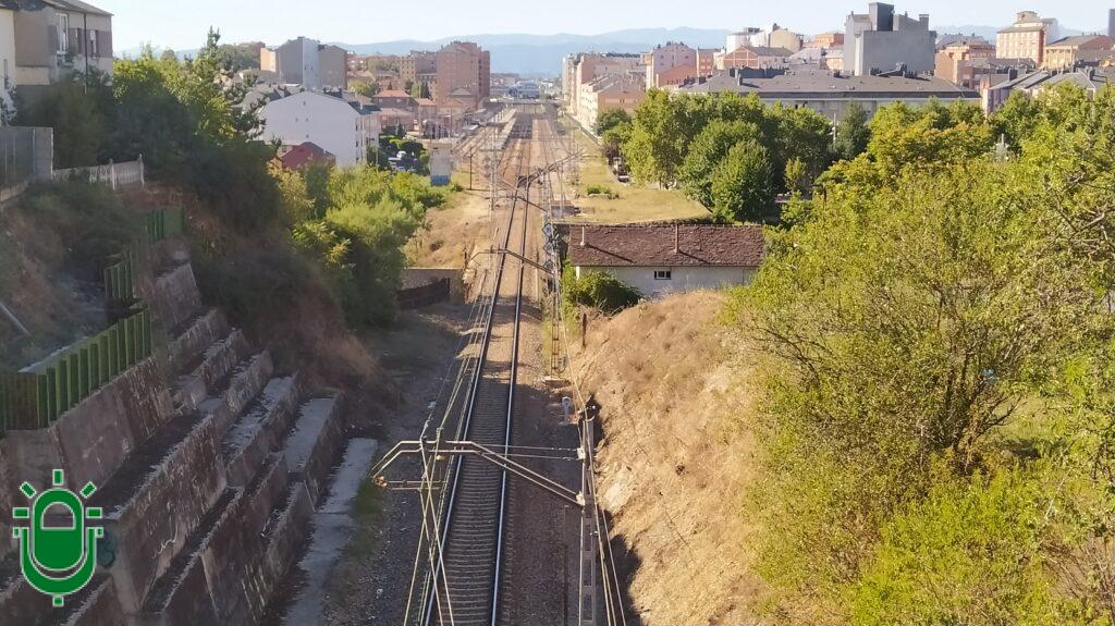 Vías del tren en Ponferrada