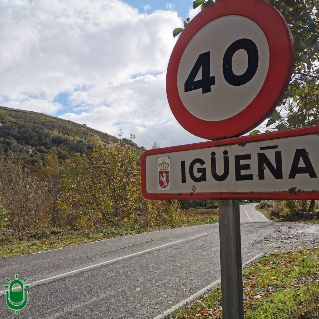 Cartel Carretera Igüeña