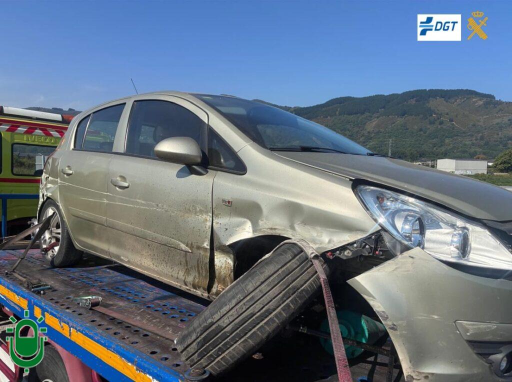 Identificado menor drogado que robó y estrelló coche. 07.08.2025. Tráfico. Guardia Civil