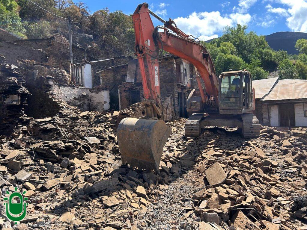 desescombros casas quemadas Lusío