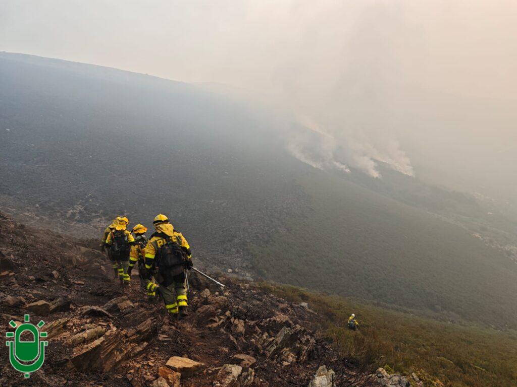 Brigadistas BRIF contra incendios forestales