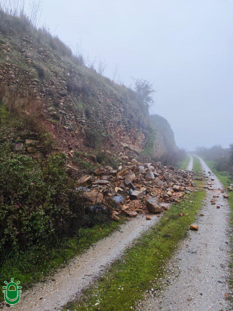 Piden socorro a la Junta de Castilla y León para evitar más daños en la muralla del Castro de la Ventosa