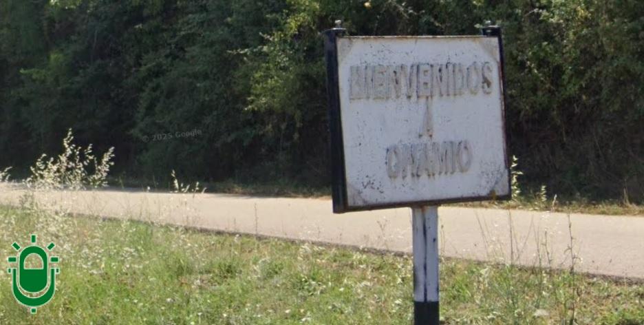 cartel bienvenidos a Onamio