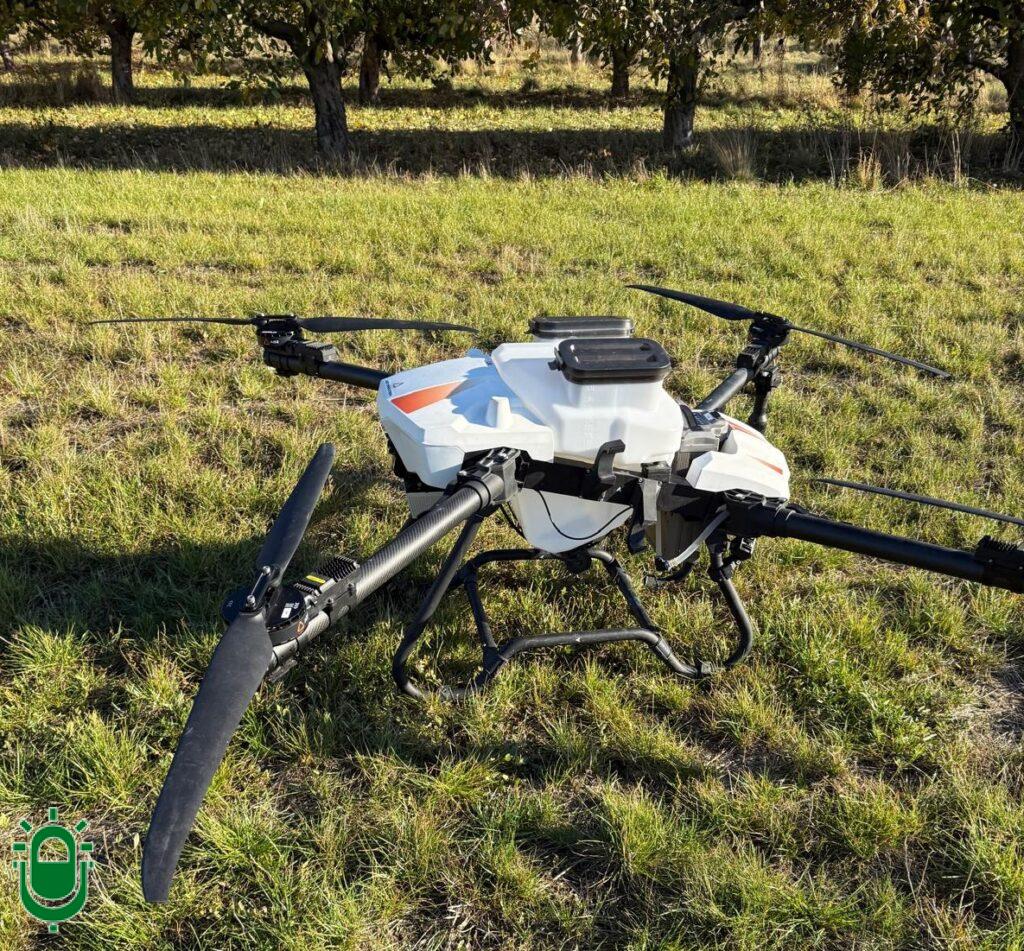 dron en el suelo