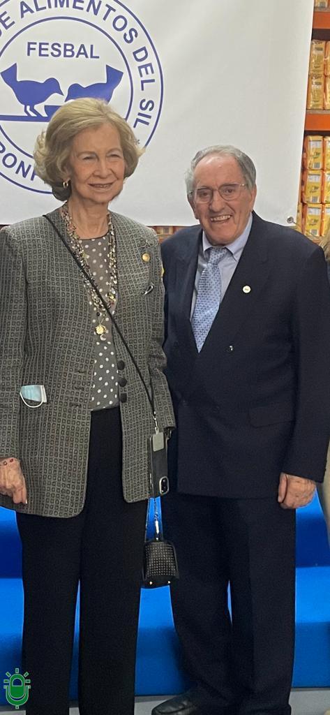 Damián Tascón con la Reina Sofía en Ponferrada