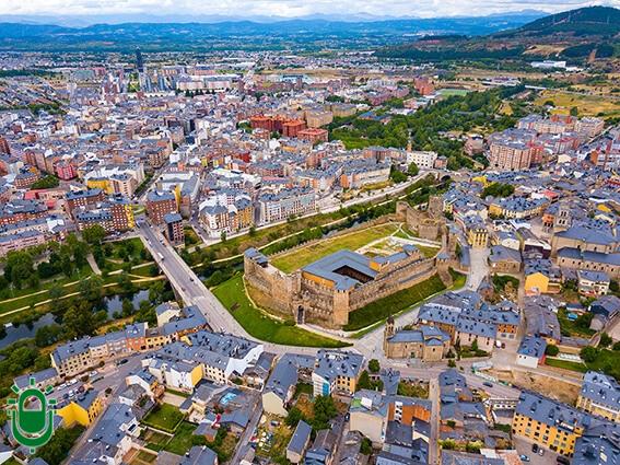 Vista aérea de Ponferrada. Anillo Verde