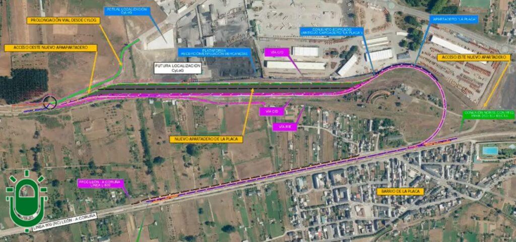 Proyecto apartadero trenes 750 metros en Ponferrada. La Placa. 13 junio 205