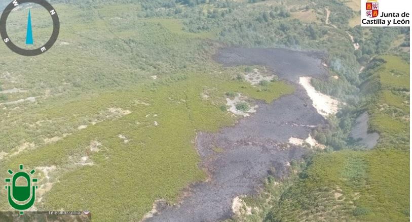 Baja a nivel 0 el incendio declarado en Caboalles de Arriba hace una semana