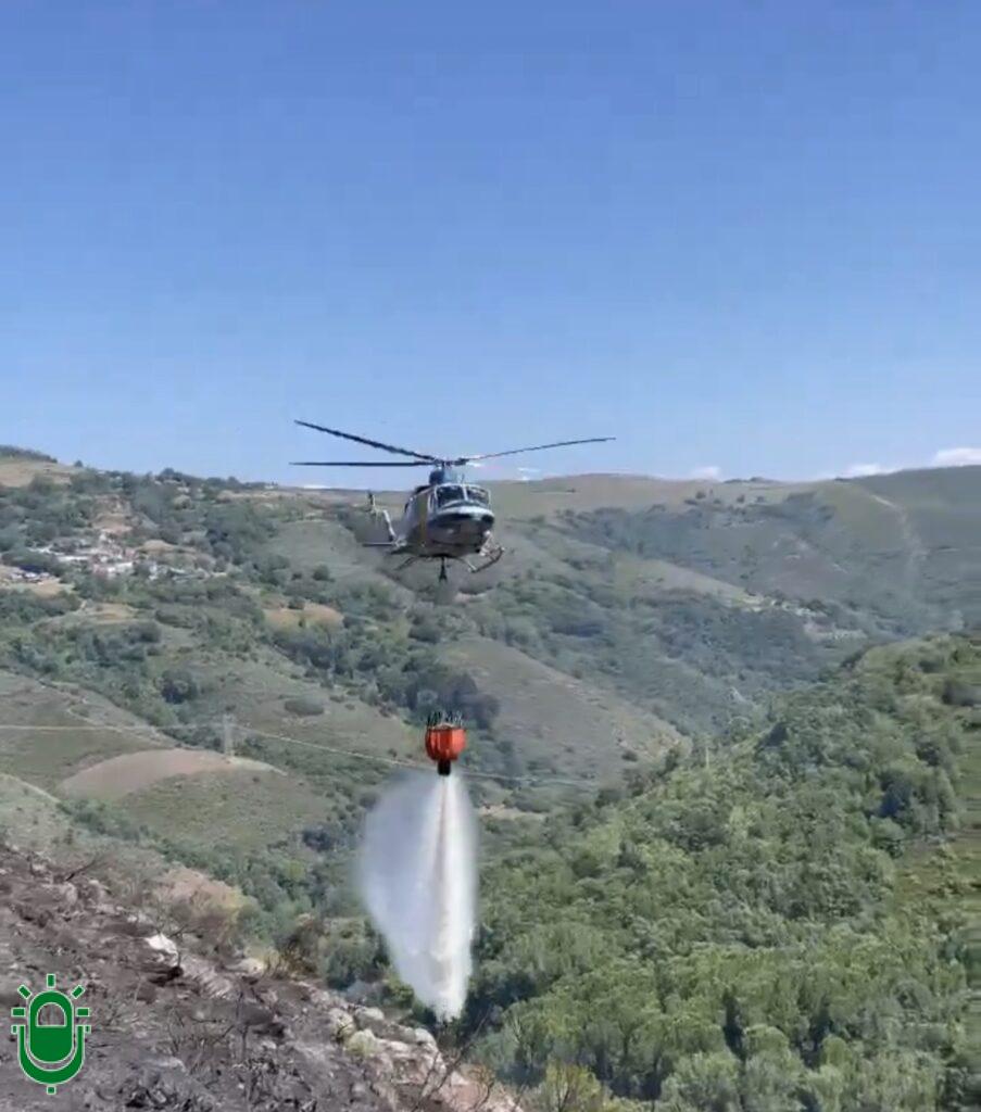 Se registran pequeñas reactivaciones en el incendio de Quintela, pero sin mayor peligro