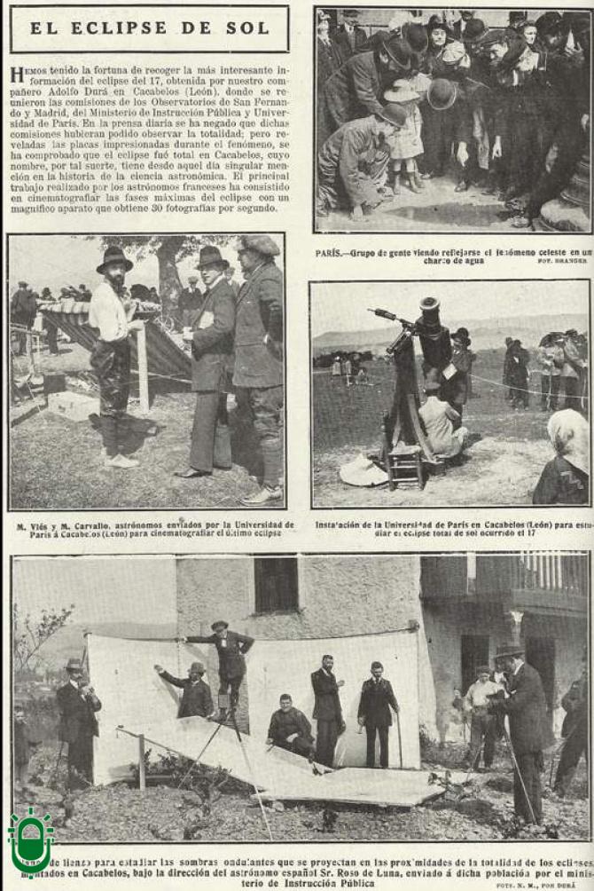 El Nuevo Mundo. 1914. Eclipse de sol en Cacabelos