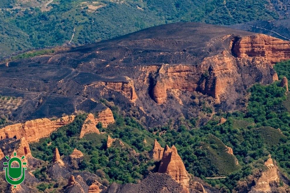 Las Médulas quemadas. Fotos aéreas. Greenpeace @Pedro Armestre. 2 sep 2025 (5)