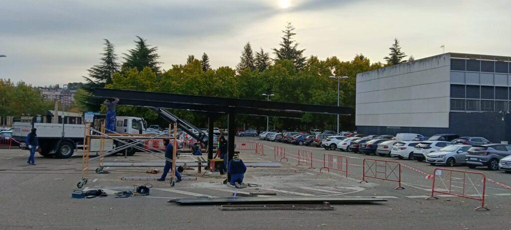 Nuevas zonas de sombra para picnics y para coches en Ponferrada